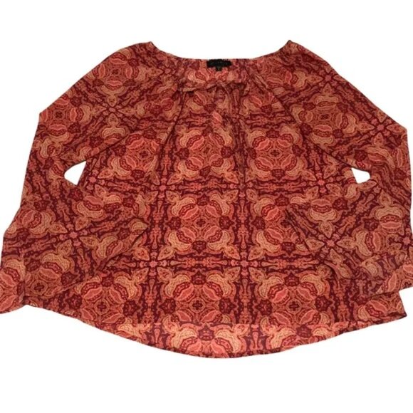 Sanctuary Lyric Top Pink Medallion Boho Peasant Blouse Size S - Picture 5 of 13
